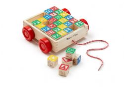 MÉLISSA AND DOUG - CHARIOT DE BLOCS DE BOIS ABC CLASSIQUE